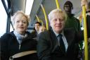 Boris and Maureen ride the bus to Purley this morning