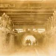 Men working on the Station Road tunnel circa 1902