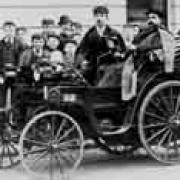Nice wheels: This car was pictured outside the White Hart Hotel in Reigate in 1896