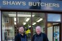 Danny and Gary Shaw outside Shaw's Butchers