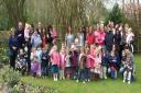 Youngsters at Horley Row Community Pre-school line up for their Easter egg hunt