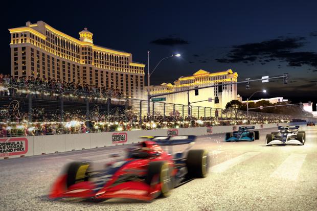 Handout photo, via PA, provided by Formula One of an Artist's impression of the Las Vegas Grand Prix after Formula One announced a deal to stage a night race on the famous Las Vegas strip.