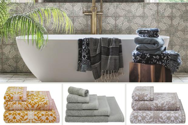 Redhill And Reigate Life: M&S towels in new Fired Earth homeware collection. Credit:M&S