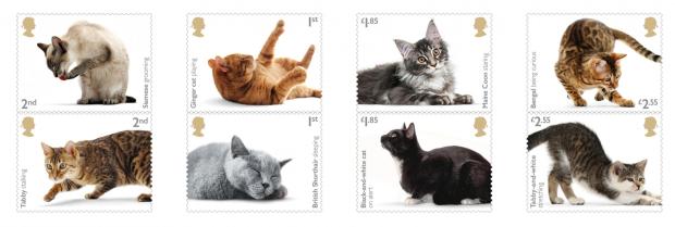 Redhill And Reigate Life: The full collection of eight stamps (Royal Mail/PA)