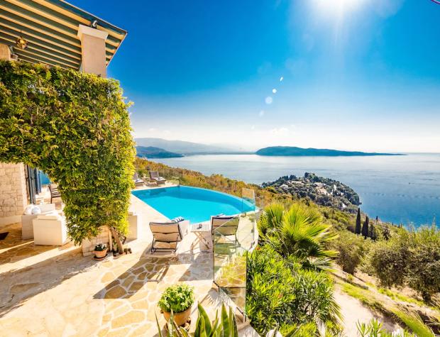 Redhill And Reigate Life: Exquisite Family Villa With Spectacular Ocean Views And Heated Infinity Pool - Corfu, Greece. Credit: Vrbo