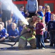 Reigate firefighters at Bobtails Playgroup